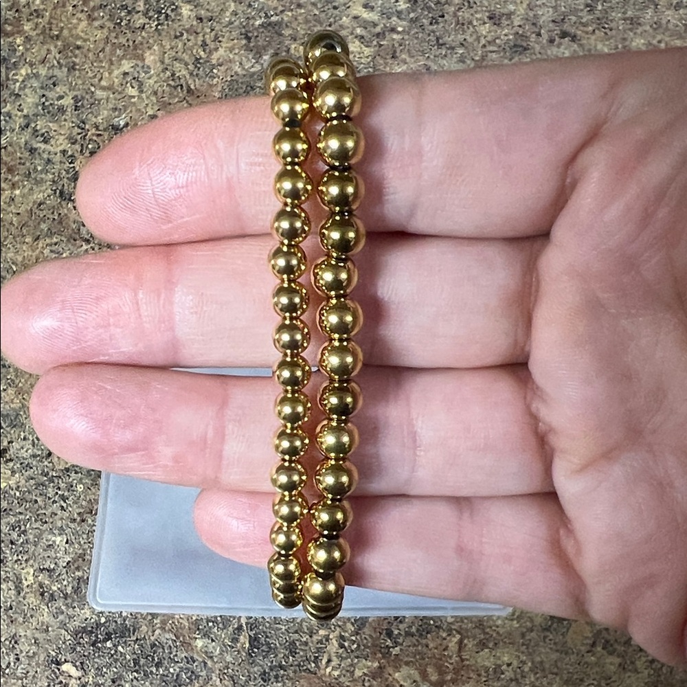 Elegant Gold Beaded Bracelet and Ring Set - Picture 5 of 6
